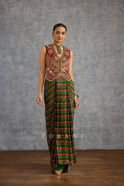 Harit Zamreen Raktangi Jacket Set