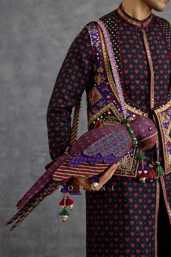 Niladri Chitrita Parrot Potli Bag