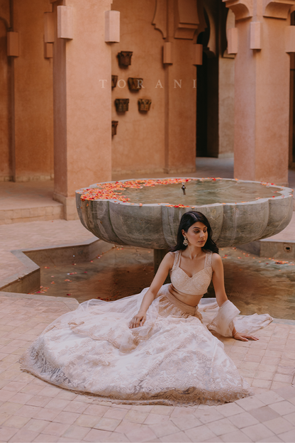 Aastha Sheth In Our Custom Swetah Hansini Lehenga Set