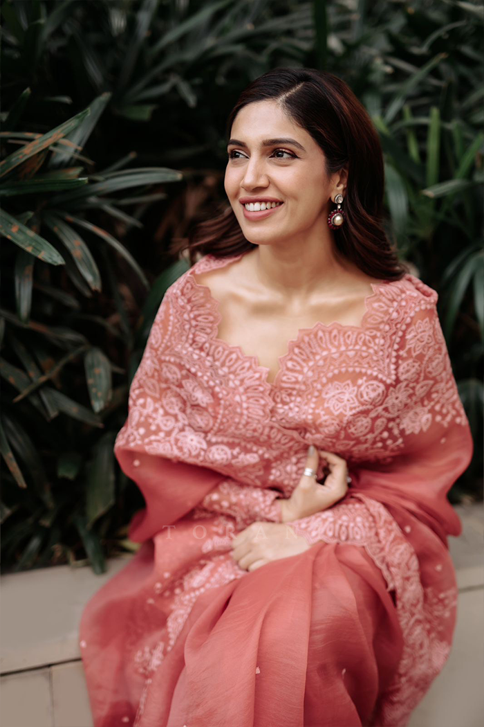 Bhumi Pednekar In Our Gulbaag Farrin Saree