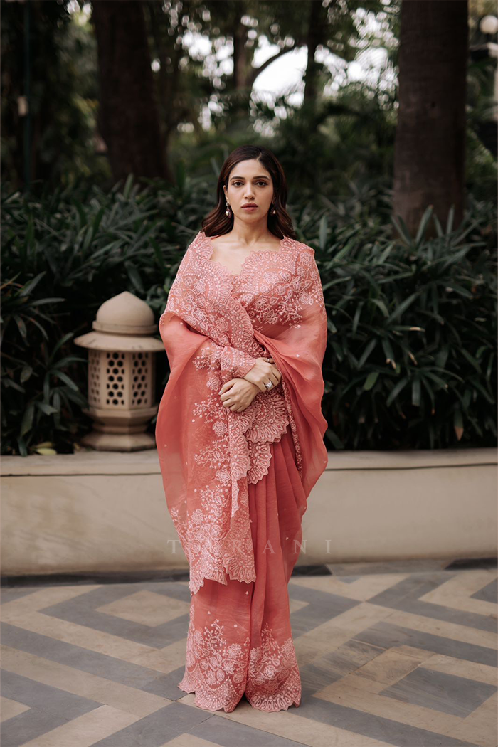 Bhumi Pednekar In Our Gulbaag Farrin Saree