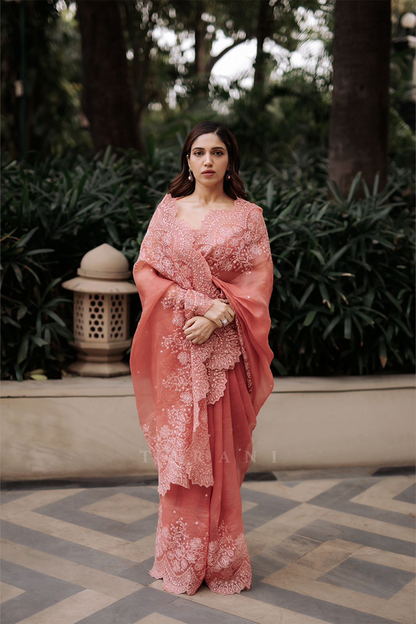 Bhumi Pednekar In Our Gulbaag Farrin Saree