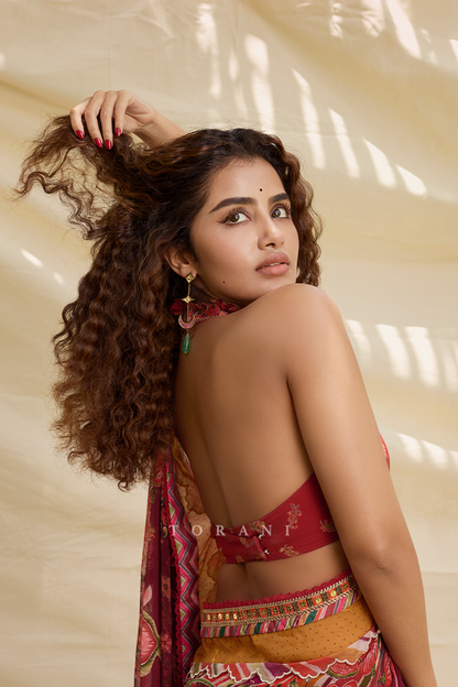 Anupama Parameswaran in our Laalima Pravya Saree Set