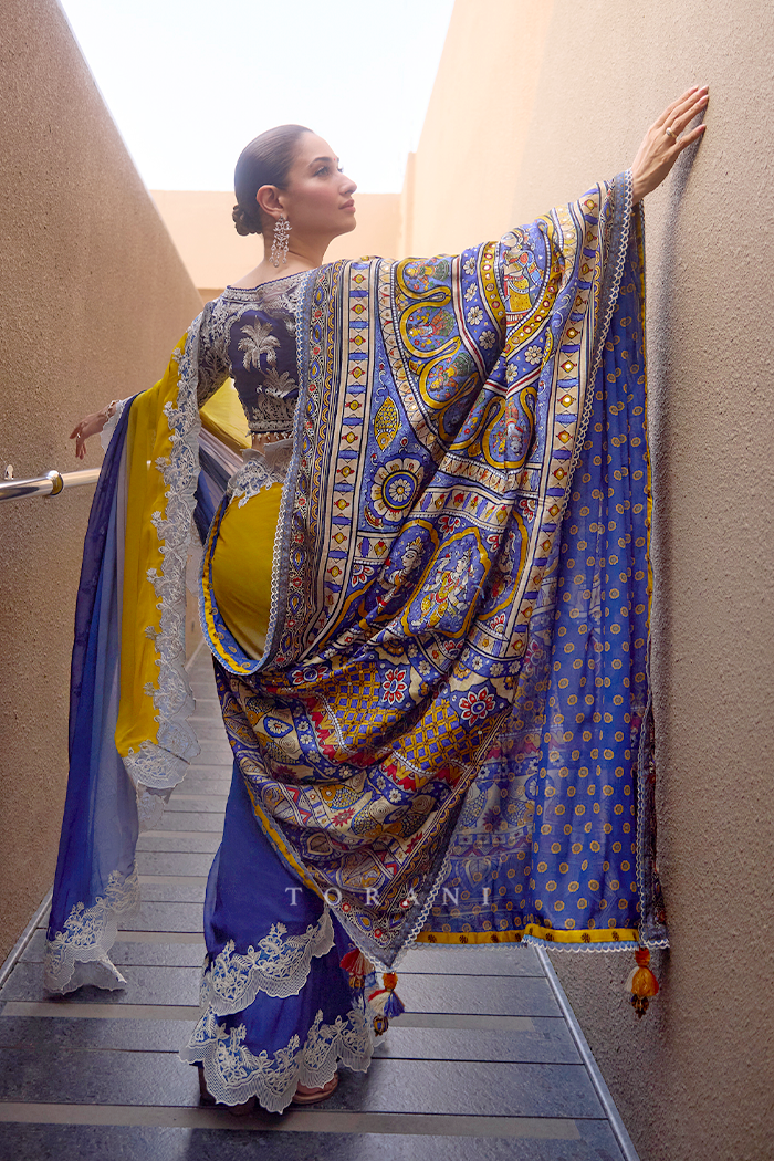 Tamannaah Bhatia in our Gaach Mithila Saree Set