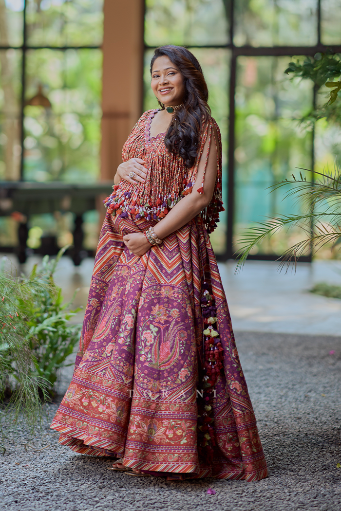 Atlee and Priya in our Laalima Raasya Abhisarika Lehenga Set and Dil Shaad Faris Bandi Set
