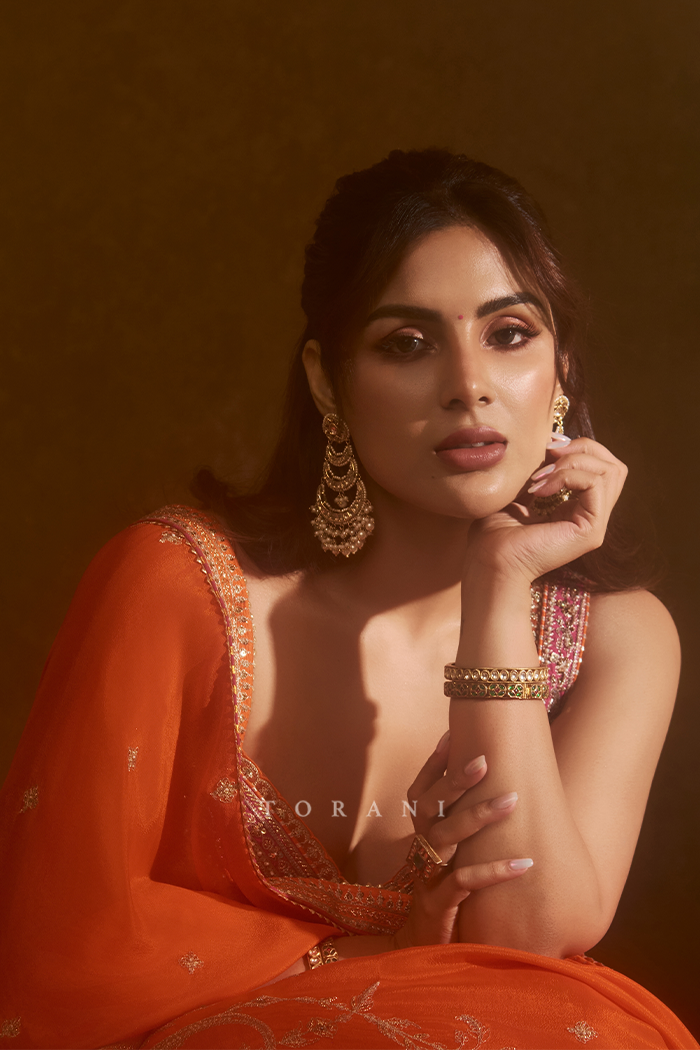 Samyuktha in our Padma Zohra Anarkali Set