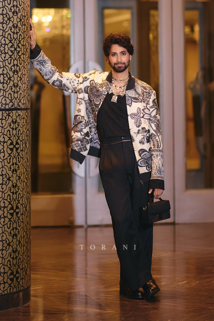 Ankush Bahuguna in our Kalamkari Darshit Bomber Jacket