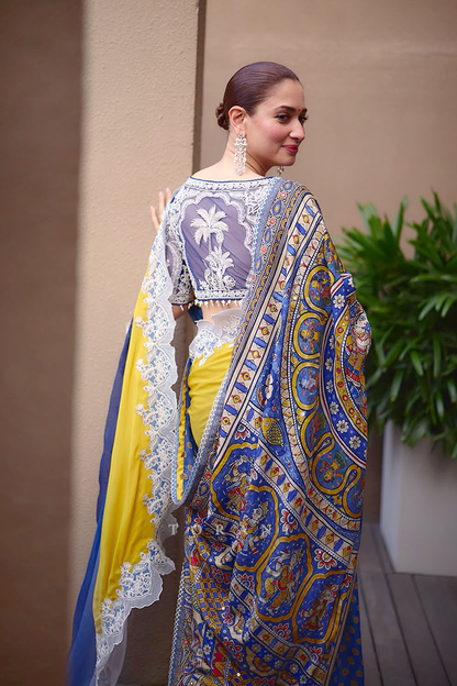 Tamannaah Bhatia in our Gaach Mithila Saree Set