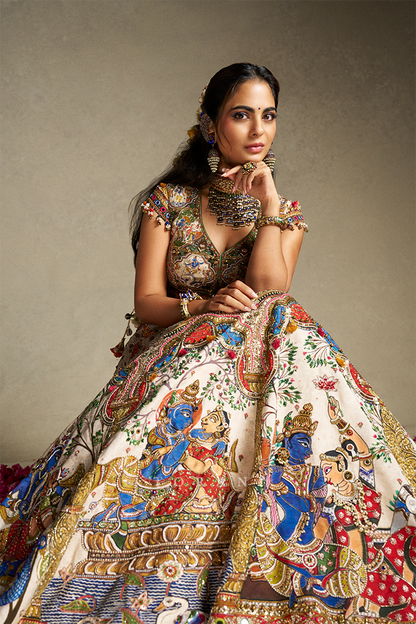 Isha Ambani in our Raas Kalamkari Anargha Lehenga Set