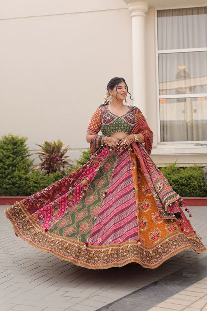 Simmi Pinjani in our Rangili Meenakshi Dhruvi Lehenga Set