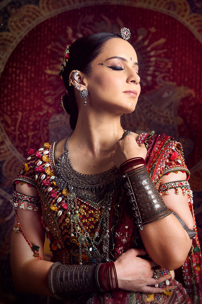 Kangana Ranaut in our Surkh Raktika Manchitra Lehenga Set