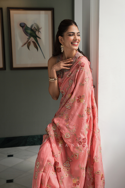 Malavika Mohanan in our Dil Ruba Safiyya Saree Set