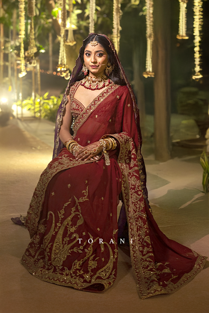 Mahima gohil in our Shamse Rangalekha Saree Set