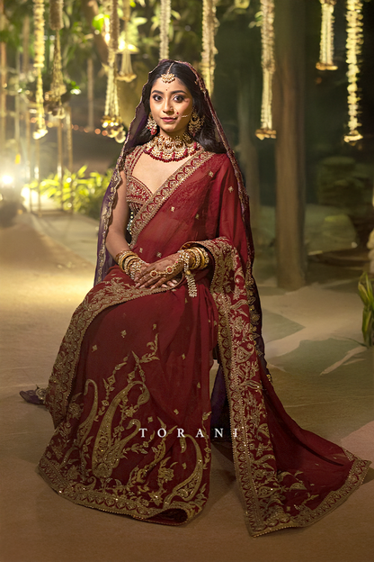 Mahima gohil in our Shamse Rangalekha Saree Set