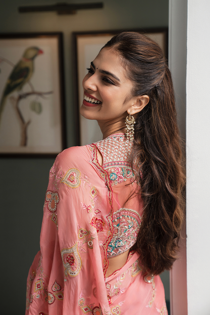 Malavika Mohanan in our Dil Ruba Safiyya Saree Set