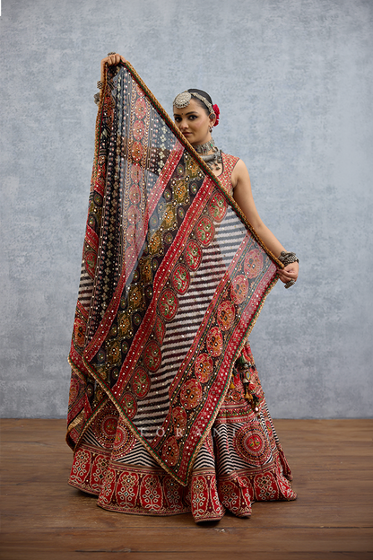 Raktika Mashaal Mirali Lehenga Set