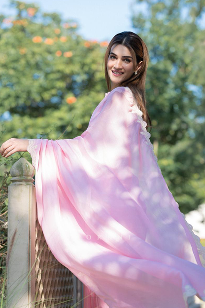 Kriti Sanon in our Gulaban Ila Damini Saree Set