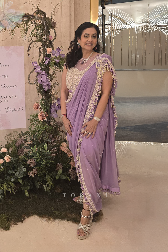 Priti Kothari in our Lavanya Bela saree set
