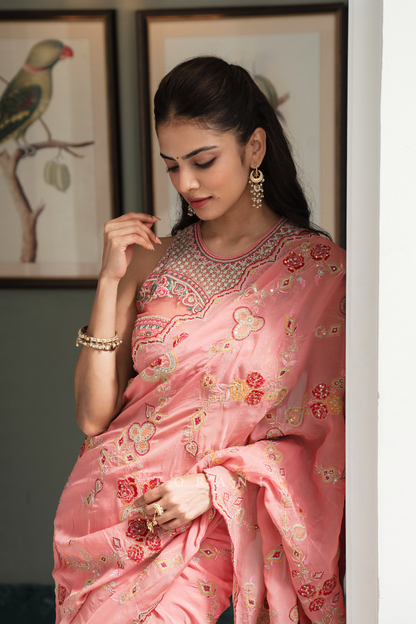 Malavika Mohanan in our Dil Ruba Safiyya Saree Set