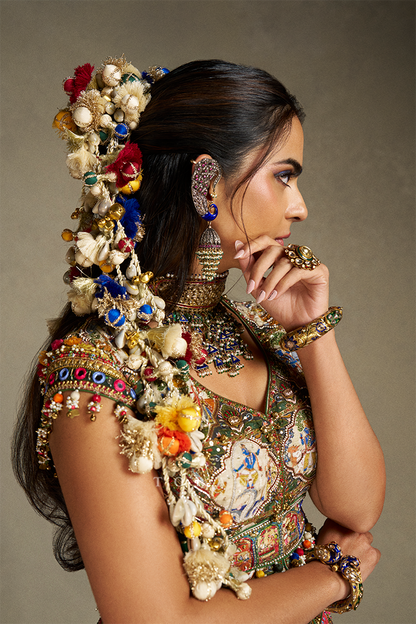 Isha Ambani in our Raas Kalamkari Anargha Lehenga Set