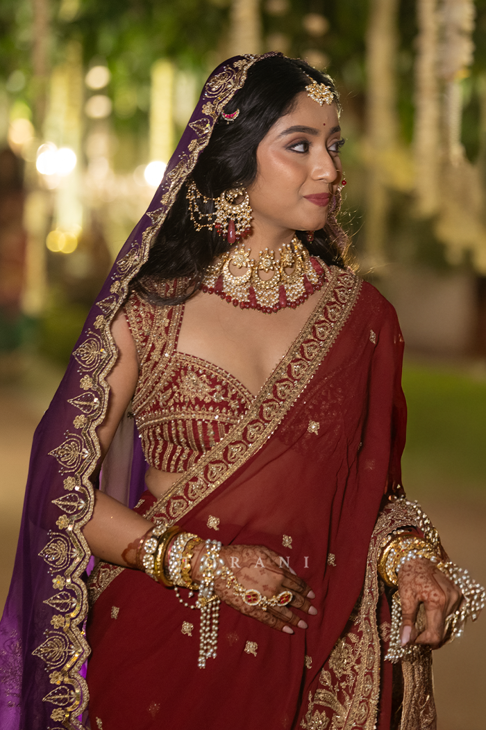 Mahima gohil in our Shamse Rangalekha Saree Set