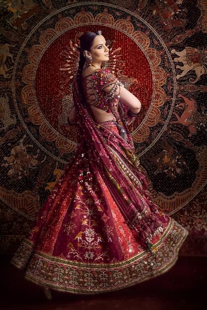Kangana Ranaut in our Surkh Raktika Manchitra Lehenga Set