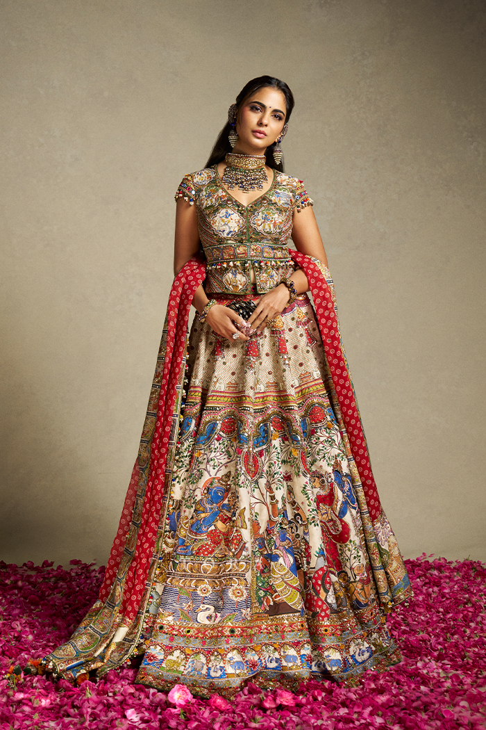 Isha Ambani in our Raas Kalamkari Anargha Lehenga Set