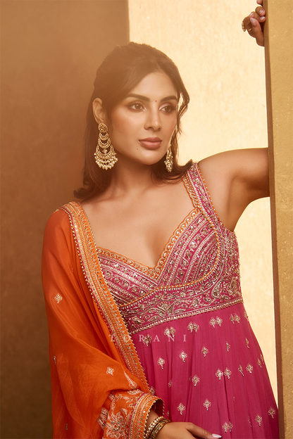 Samyuktha in our Padma Zohra Anarkali Set