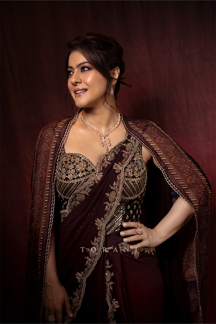 Kajol Devgan in our Farishti Zareen Saree Set