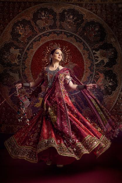 Kangana Ranaut in our Surkh Raktika Manchitra Lehenga Set