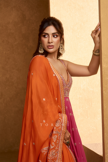 Samyuktha in our Padma Zohra Anarkali Set