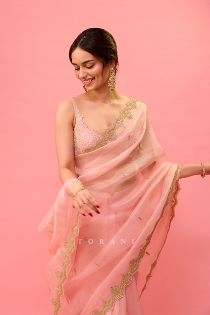 Manushi Chhillar in our Gulaban Nayantara Ziya Saree Set