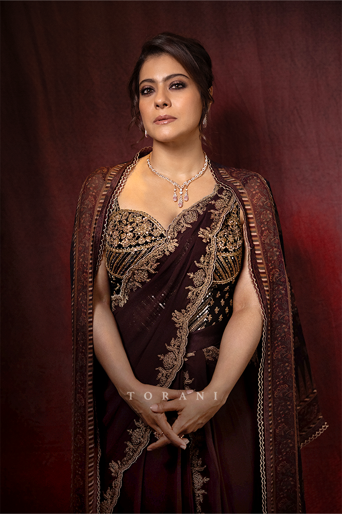 Kajol Devgan in our Farishti Zareen Saree Set