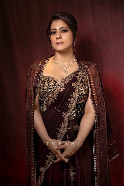 Kajol Devgan in our Farishti Zareen Saree Set