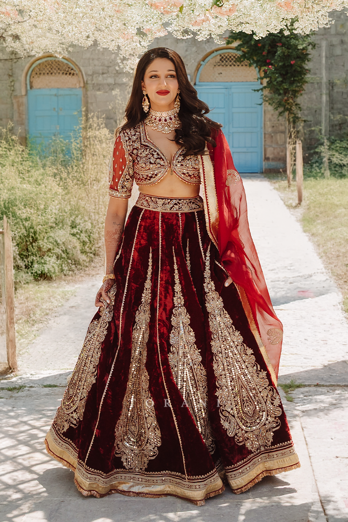 Lavina in our Sindoori Dhwani Lehenga Set