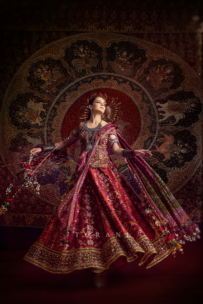 Kangana Ranaut in our Surkh Raktika Manchitra Lehenga Set