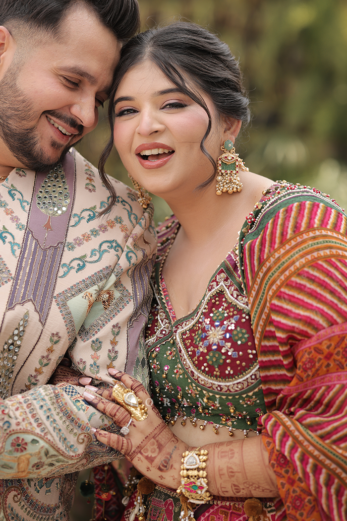 Simmi Pinjani in our Rangili Meenakshi Dhruvi Lehenga Set
