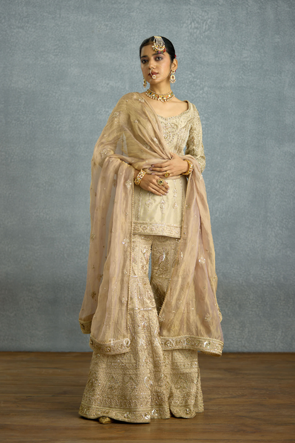 Zard Noor Malka Gharara Set