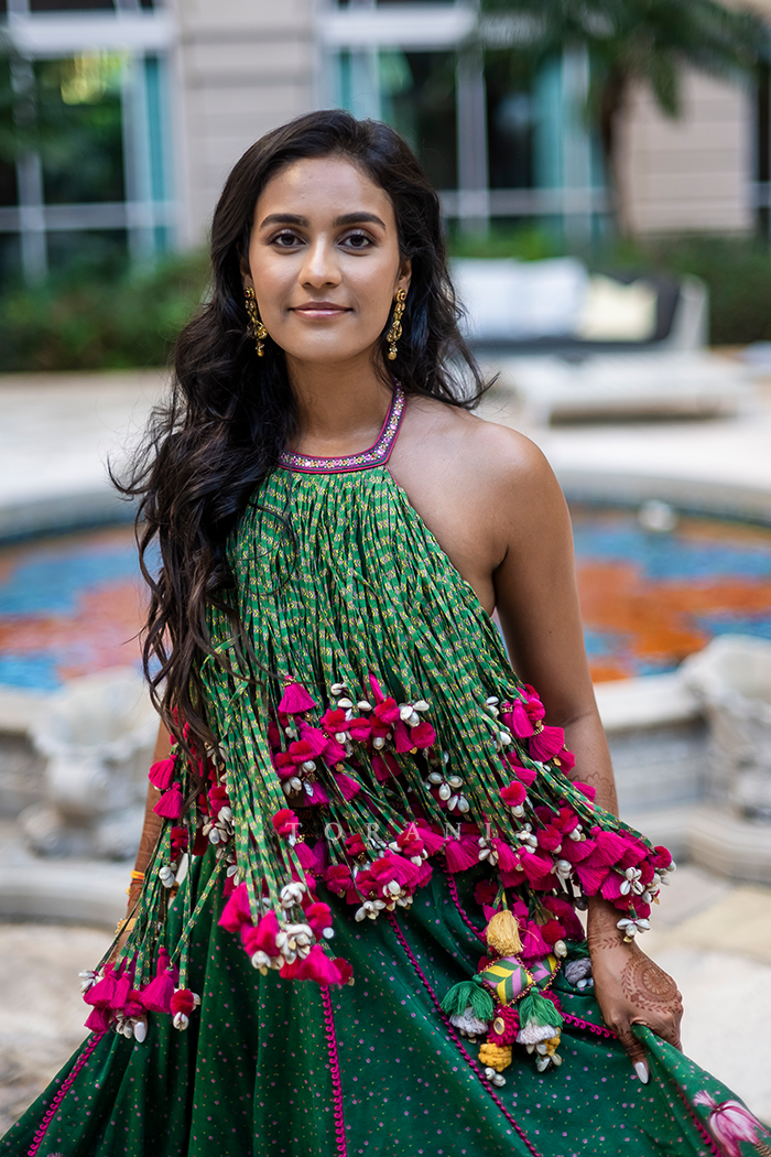 Diya in our Panna Ashwamedha Lehenga Set