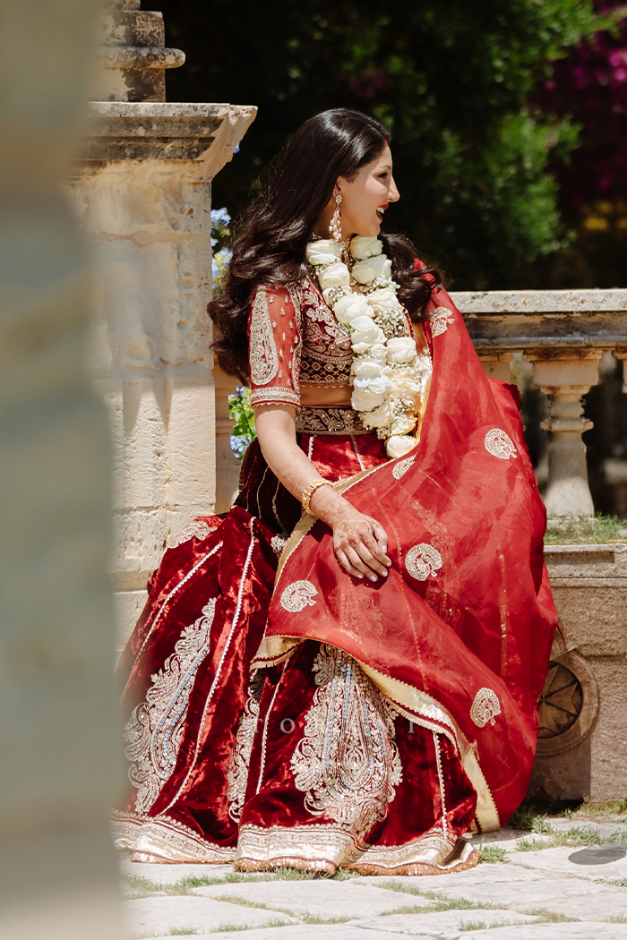 Lavina in our Sindoori Dhwani Lehenga Set