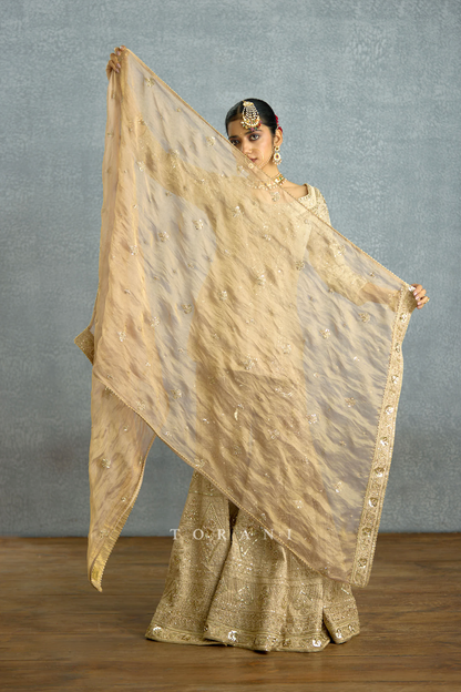 Zard Noor Malka Gharara Set