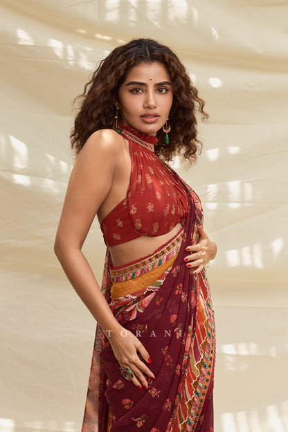 Anupama Parameswaran in our Laalima Pravya Saree Set