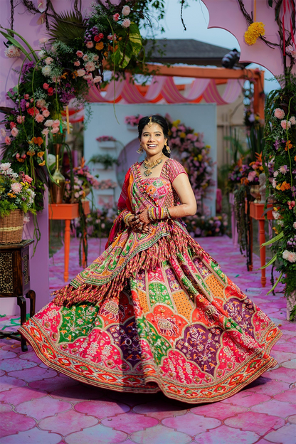 Anushka Agarwal in our Rangili Dhruvi Drashti Lehenga Set