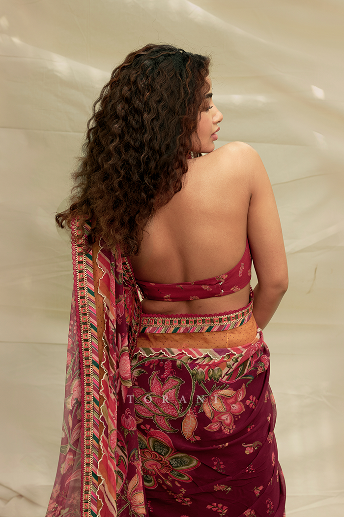 Anupama Parameswaran in our Laalima Pravya Saree Set
