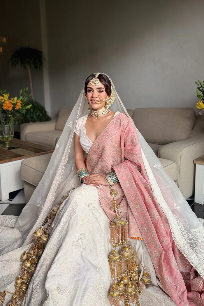 Komal Pandey in our Saroja Shreeja Malka Lehenga Set