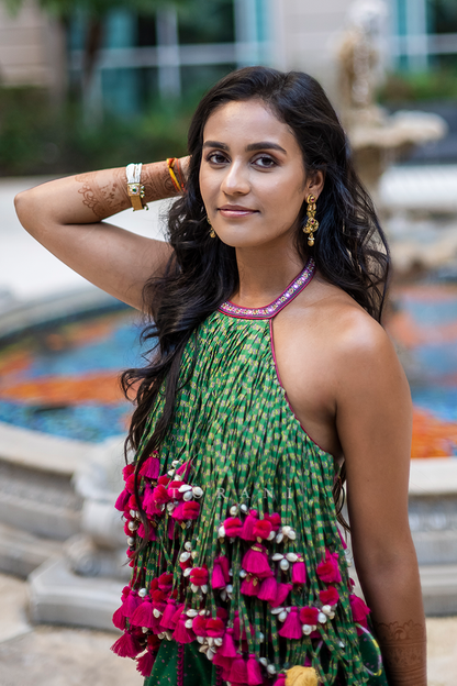 Diya in our Panna Ashwamedha Lehenga Set