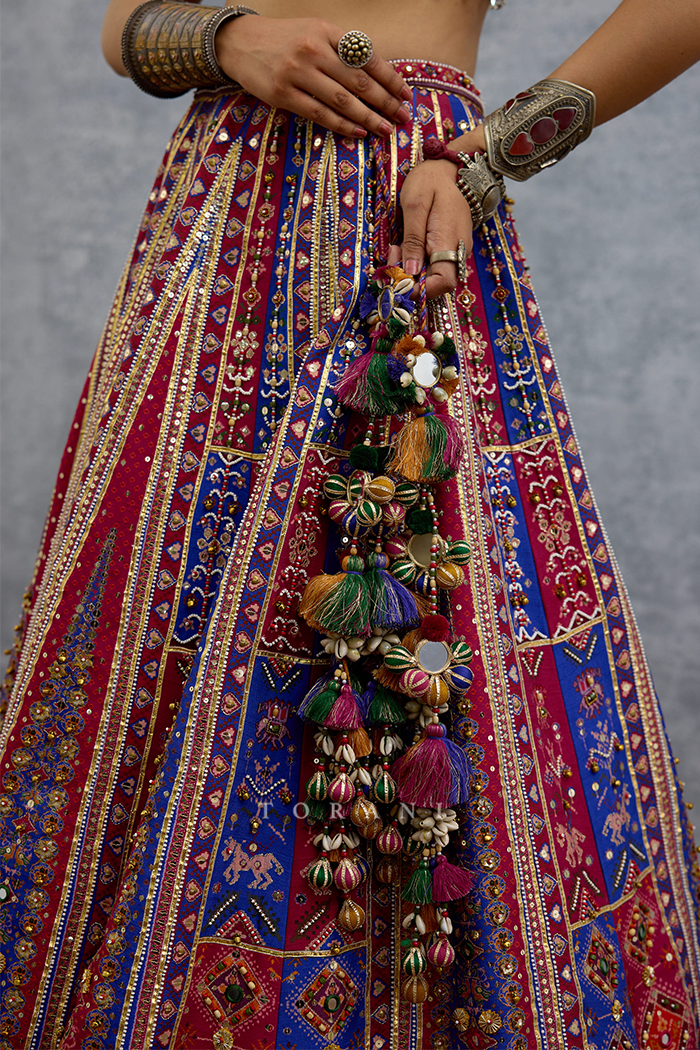 Niladri Surkhi Varna Lehenga Set