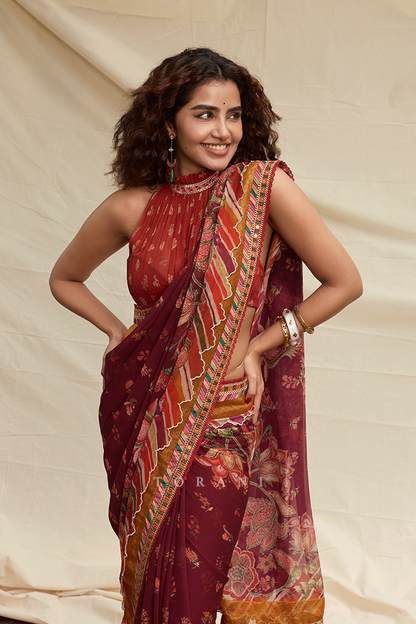 Anupama Parameswaran in our Laalima Pravya Saree Set
