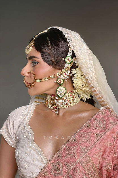 Komal Pandey in our Saroja Shreeja Malka Lehenga Set