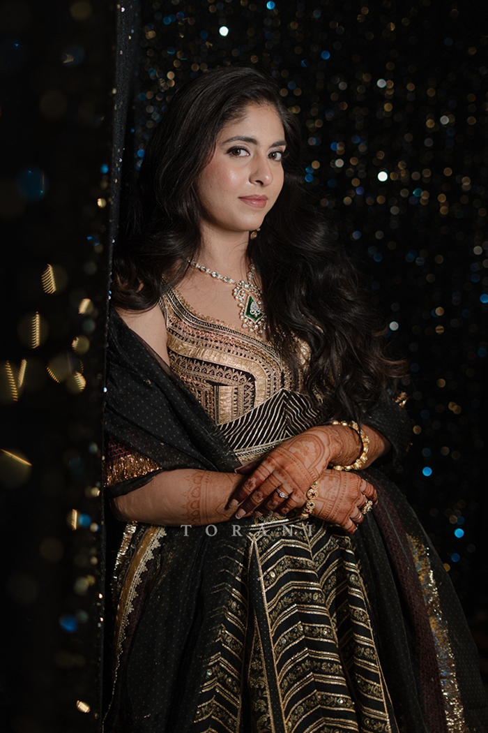 Palak Chandnani in our Custom Gulghast Lehenga Set